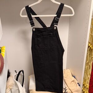 Topshop Black Denim Moto Dress